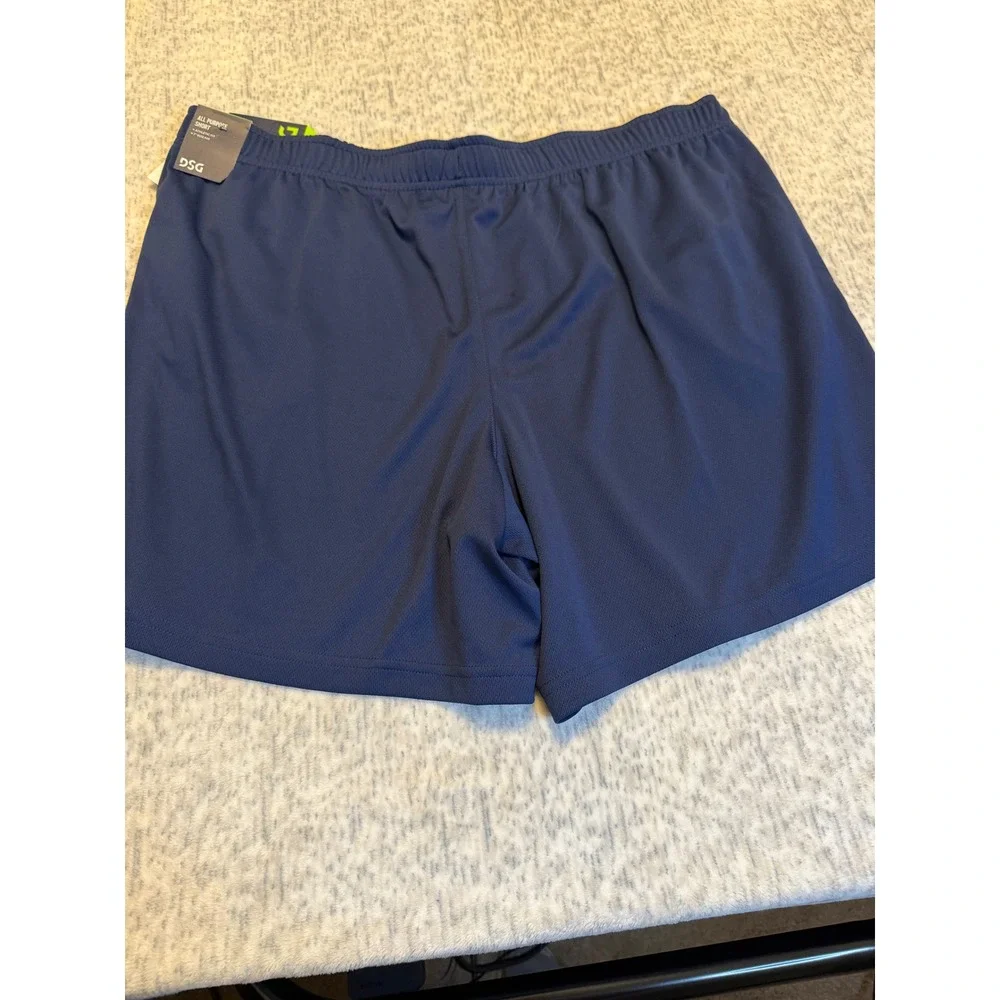 DSG Men Size XXL All Purpose Moisture Wicking Athletic Shorts Navy Blue‎ NWT